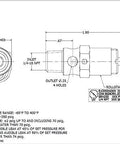 Replacement brass safety relief valve with 1/4 in NPT, USA-made, for Ingersoll Rand 31385693, 200 PSI