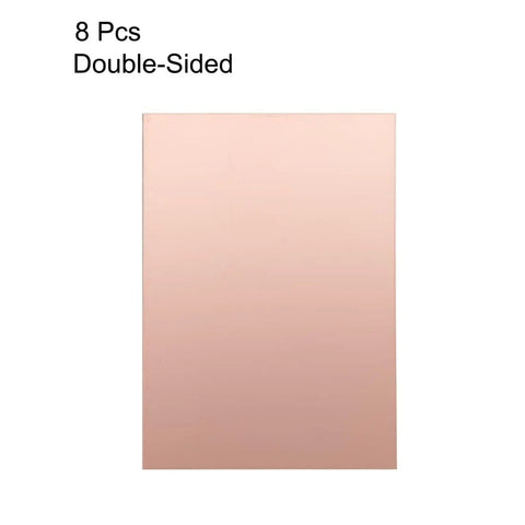 Double Sided Copper Clad FR4 PCB Board 70x50mm 1mm Thick Eight Pack for DIY Prototyping, showing one board.