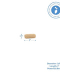 Rock Solid Top Shelf Wooden Dowel Pins One Inch By Three Eighth Inch Pack Of Five Hundred Fluted Joints showing a fluted birch dowel, 1 inch long and 3/8 inch diameter.