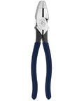 8 Inch High Leverage Side Cutters Pliers For Copper Aluminum And Soft Metals Forged In USA With Custom US Steel, blue handles