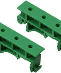 Green C45 DIN Rail PCB Mounting Adapter Carrier Clip For 35mm Rails With 15mm Spacing