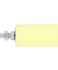 Adjustable Nylon Sliding Gate Rollers Kit For Barn Doors And Gates showing side view of yellow nylon roller with attached metal hardware.