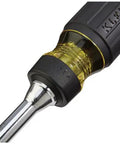 Close-up of Ratcheting Multi-Bit Screwdriver 15-In-1 With Phillips Slotted Square Torx And Combo Bits showing handle design
