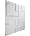 Odessa EnduraWall 3D Decorative Wall Panels 19 5 8 In W X 19 5 8 In H White 20 Per Case Covers 53.49 Sq Ft Easy Install Durable Textured