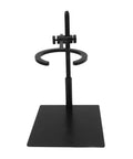 Heavy Duty Aluminum Pour Over Coffee Stand Adjustable Height And Angle Portable Dripper Holder with sleek black design.