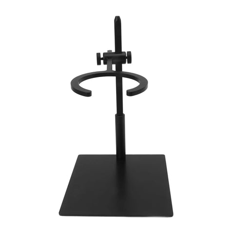 Heavy Duty Aluminum Pour Over Coffee Stand Adjustable Height And Angle Portable Dripper Holder with sleek black design.