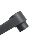 Close-up of 4 Inch Nylon Crank Handle for Drill Press with revolving handle and smooth edges for lathe and milling machines.