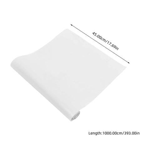Premium Quality Peel And Stick Self Adhesive Wallpaper Roll For Kitchen Backsplash Countertop Cover, 45cm wide, white vinyl.