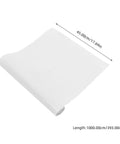 Clear Waterproof Self Adhesive Wallpaper Roll Removable Heat Resistant Kitchen Backsplash Tiles Protector Cabinets Countertops Walls No Sweat Peel Stick Decor Cover in a rolled position, showing dimensions.