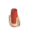 Close-up of red and beige Twister Pro Wire Connector with SureGrip overmold, part of Jar Of 500 Smooth Twist On Nuts For 22 To 8 AWG.