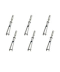 Six Piece RC Airplane U Clip Clamp Metal Clevis With Pull Rod Connector Coupler Pushrod Connect Shaft M2 Size Style 1