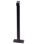 Hella Sturdy Heavy Duty Wall Mount Shelf Brackets Four Piece Set In Matte Black Cold Rolled Steel support bracket side view.