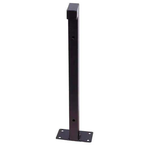 Hella Sturdy Heavy Duty Wall Mount Shelf Brackets Four Piece Set In Matte Black Cold Rolled Steel support bracket side view.