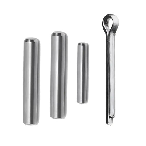 Beefy Stainless Steel Cotter Pin Clip Key Dowel Pin Replacement For MFS 2 To 3.5B Boat Engine Propellers shown in set