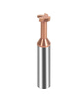 Get This Heavy Duty T Slot End Mill Cutter For Tough Jobs With 4 Flutes And HRC55 Hardness, shown from the sideview.