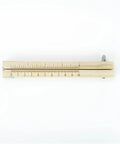 Leather strap cutter, wooden adjustable cutting tool with dual ruler scales and metal knob