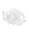White plastic tube valve with dimensions, part of 20 Pack Adjustable Flow Control Hose Clamps for Lab Work Brewing Irrigation and Aquarium Systems