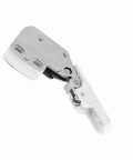 Heavy Duty Push To Open Cabinet Lock With Auto Release Spring for easy installation, white plastic touch catch latch detail.