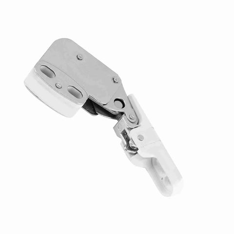 Heavy Duty Push To Open Cabinet Lock With Auto Release Spring for easy installation, white plastic touch catch latch detail.