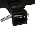 Universal 3 Point Attachment Adapter with Adjustable Lift Arms, detailed view of hitch connection, powder coated alloy steel.