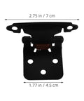 Spring Loaded RV Cabinet Door Hinges That Self Close and Stay Shut Heavy Duty Steel Half Overlay shown with dimensions.