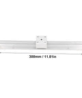 Two Piece 300mm CNC Linear Rail Guide With SBR Slide Block Set For Heavy Duty Stable Motion Shaft Guideway Easy Install With Five Mounting Holes For CNC Parts And Router Setup, 300mm rail with slide block