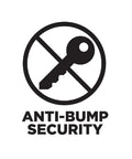 Anti-bump security icon for Terrace Keyed Entry Door Knob In Satin Nickel, 6 Way Universal Fit For Standard Doors One And Three Eighths To One And Three Quarters Inches Thick, Includes Faceplate And Secure Latch For Easy Sturdy Installation.