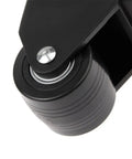Heavy Duty Universal Luggage Caster Wheels Silent Swivel Suitcase Replacement Casters Smooth Operator close-up of durable black plastic wheel.