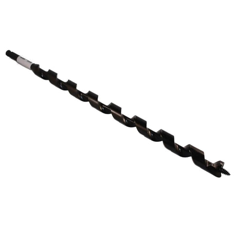 Black Widow Drill Bits Set Of Twenty Two Sizes Fifteen Sixteenths Inch Diameter And Eighteen Inch Long With Self Feeding Screw visible