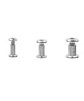 Solid Stainless Steel Binding Post Screw Kit Featuring M4 M5 M6 Metric Threads showing three screw sizes for custom audio projects.