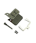 Organic Road Disc Brake Pads With Aluminum Backer For Hydraulic Road Discs Quiet And Lightweight Compatible With Level Ultimate And TLM A1 2017 2019 SRAM Road Hydraulic Brakes Ride Ready, showing pad set with aluminum backer and small components.