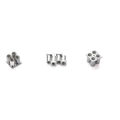 7/32 Inch Drum Swivel Nuts 12 Pack Replacement Parts for Lug Casing - Precision Fit Tension Rod Inserts for Snare, Tom, and Bass Drums - Durable Percussion Accessory for Tight, Secure Tuning, silver metal drum lug inserts