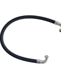 Heavy Duty Replacement Air Hose Compatible With Atlas Copco Air Compressors, black rubber hose with metal fittings for reliable use.