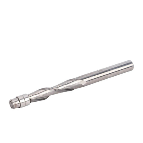 Heavy Duty 1/4 Inch Flush Trim Router Bit With Up Down Spiral Design And Tungsten Carbide for smooth cabinet door cuts.