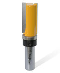 Honest To Goodness 4 Piece Flush Trim Router Bit Set With Heavy Duty Pattern Guide Bearings for smooth wood edge trimming.