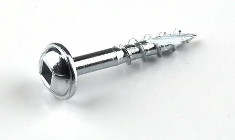 Zinc Pocket Hole Screws 1 Inch Coarse Thread Maxi Loc Flat Head single screw shown on a white background