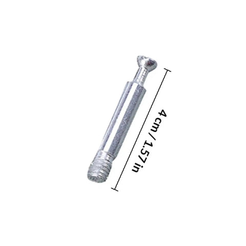 Heavy Duty Cam Lock Fittings Set For Cabinets And Furniture, 24 Pieces, silver iron aluminum bolt, 4cm length