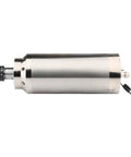 Rock Solid Heavy Duty Water Cooled Electric Spindle Motor For CNC Router And Milling Machines featuring a sleek silver design and ER16 collet.