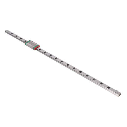 Premium MGN9 Linear Guide Kit With Six 400Mm Rails And Matching Sliders, featuring a smooth ball slide on a steel track.