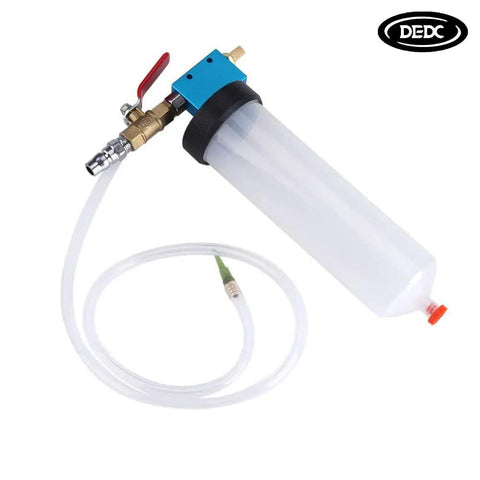 All In One Brake Fluid And Clutch Fluid Extractor Kit For Cars And Motorcycles with durable plastic bottle and silicone hose.