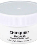 Aluminum Solder Paste Water Soluble Sn96.5 Ag3.5 T3 50g Jar For SMD And Heat Sinks Easy To Use Ideal For Soldering Aluminum To Aluminum Copper And Nickel Coated Aluminum Lead Free And RoHS Compliant - 50g jar with white lid