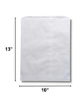 Flat Merchandise White Kraft Paper Bags 10x13 Inches Shop Ready Bulk Pack 1000 Count Eco Friendly Recyclable Biodegradable Compostable Durable