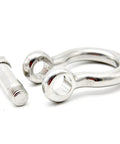 4 Pack Screw Pin Anchor Shackles For Traction Steel Wire One Quarter Inch Six Millimeter Heavy Duty Stainless Steel 304 Rustproof