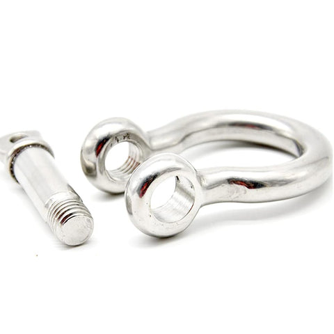 4 Pack Screw Pin Anchor Shackles For Traction Steel Wire One Quarter Inch Six Millimeter Heavy Duty Stainless Steel 304 Rustproof