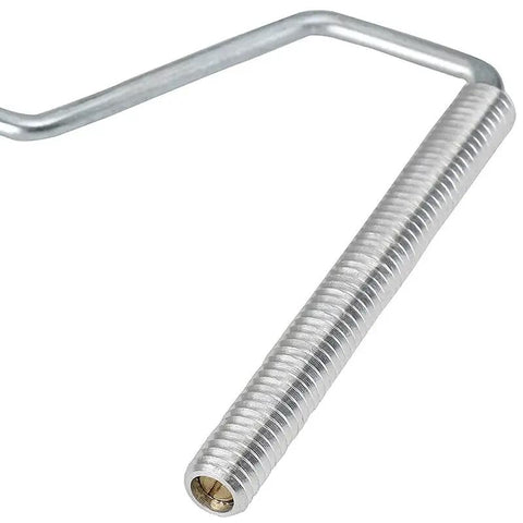 Detail of a metal roller handle from the Pro Fiberglass Roller Set With Detail Brushes To Crush Air Bubbles Fast And Top Shelf Resin Laminating Kit For Boat Fixing.