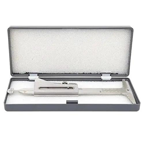 WJJDLLNP Micrometer Digital Caliper Welding Gauge Inspection Stainless Steel Ruler in protective case, accurate measuring tool.