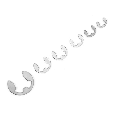 Pro Grade Stainless Steel E Clip Set With 300 Pcs Assortment, Covers M1.2 To M15 Retaining Rings Circlips in various sizes