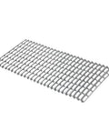Foil Lux Disposable Grill Liners 19.7 By 12 Inch Nonstick Aluminum Grill Sheets, side view showing grid pattern.