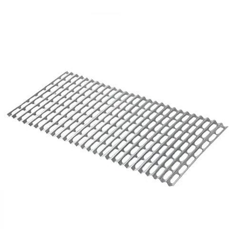 Foil Lux Disposable Grill Liners 19.7 By 12 Inch Nonstick Aluminum Grill Sheets, side view showing grid pattern.