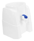 Portable Water Dispenser And Compact Bucket Holder Faucet For Outdoor Camping And RV Use, white with blue tap